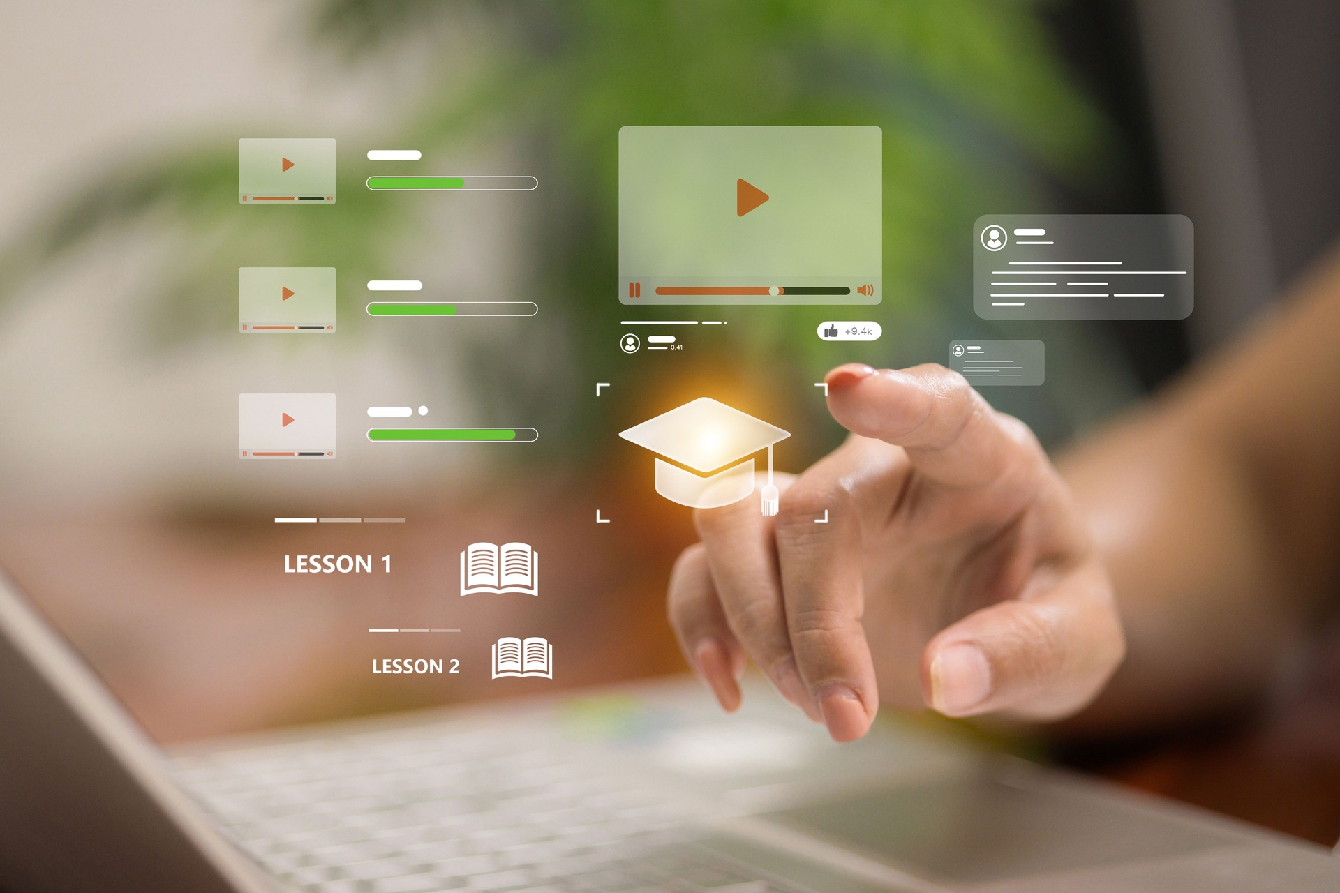 Online Learning Platform Video Course and Lesson Progress